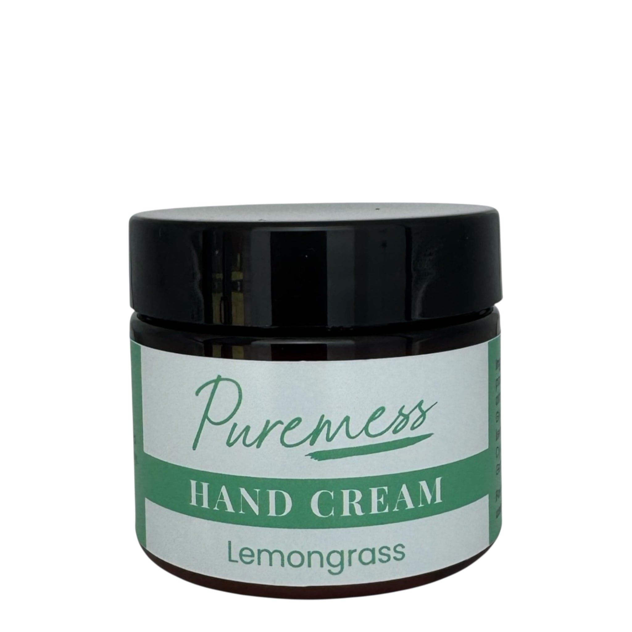 Puremess Lemongrass hand cream with botanical ingredients, natural skincare in sustainable packaging, handmade in the UK. - Lemongrass Hand Cream - PUREMESS SKINCARE