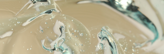 a dollop of clear gel with bubbles