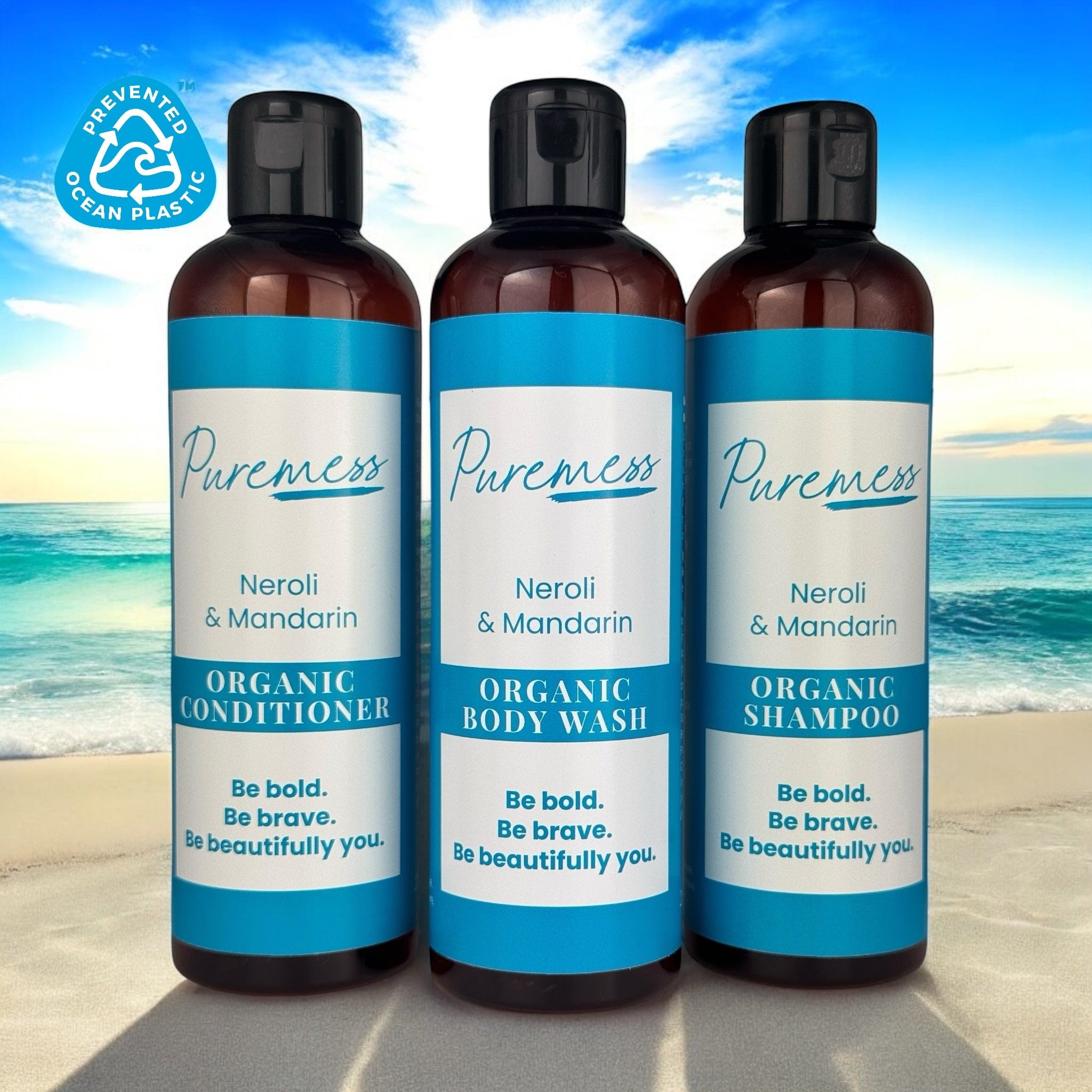Neroli & Mandarin Bliss Bath Bundle | Organic Shampoo, Conditioner & Body Wash (250ml)